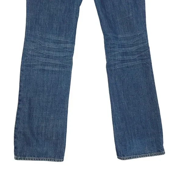American Eagle 77 Straight Denim Jeans Womens Size 2R Distressed Medium Wash - Picture 6 of 14
